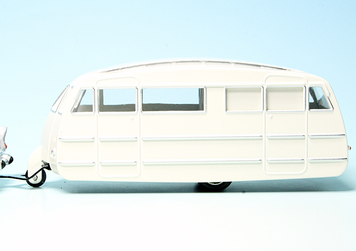 Simca Vedette Chambord 1958 & Caravane Hénon Bleu Lémant - Gris